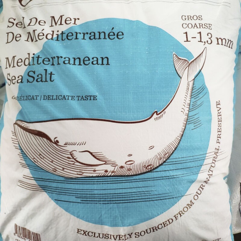 Соль Морская ТМ "OCEANIKA (FR) SEL DE MER", пищевая, натуральная, 25 кг, средняя (1-1,3), помол 1 (Импортная, SelDeMer)