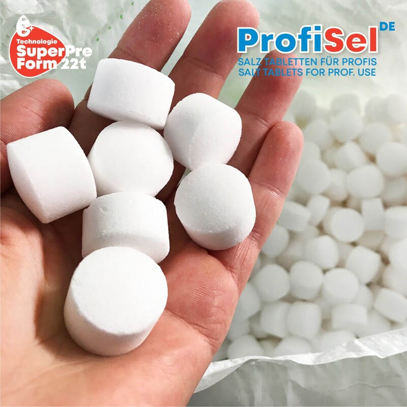 Соль таблетированная 25 кг, ТМ "PROFISEL", пищевая, Профессиональная, Калиброванная. NaCL 99,9 % (Импортная, PROFISEL GMBH)