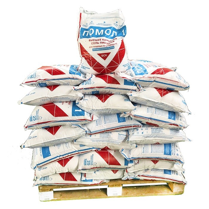 Соль пищевая Помол 1 (0,9-1,2 мм), 25 кг, ТМ "БСК", высший сорт, профессиональный, калиброванный (БСК)