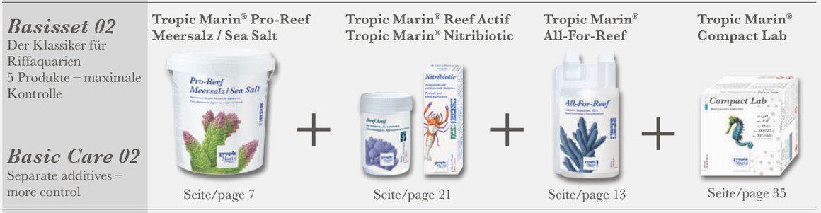 Tropic Marin для аквариума схема обслуживания 2 на основе sea salt pro reef