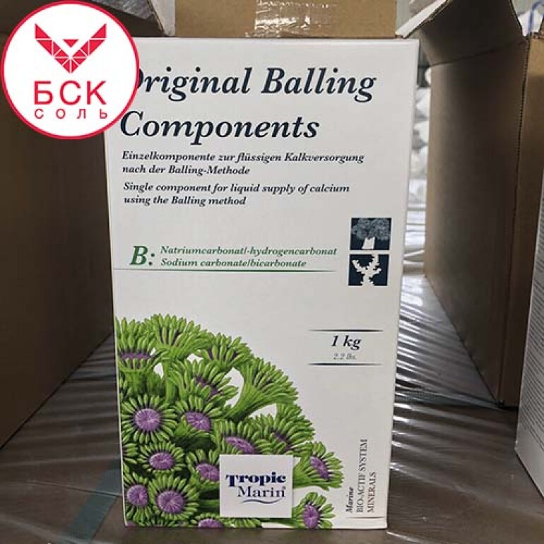 Баллинг Tropic Marin 1 kg balling components part B часть Б sodium carbonate купить оптом и в розницу склад