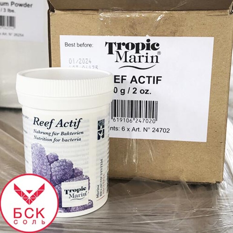 добавки Tropic Marin reef actif 60 gr риф актиф 60 гр купить оптом и в розницу бактерии для аквариума