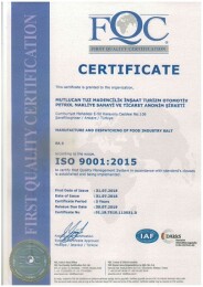 ISO-9001 производство соли бск сертификат