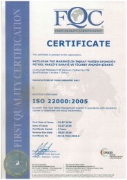 ISO-22000 производство соли бск сертификат