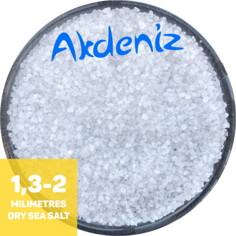 AKDENIZ®, соль пищевая морская, средняя (помол 2: 1,3 мм — 2,0 мм), 50 кг.