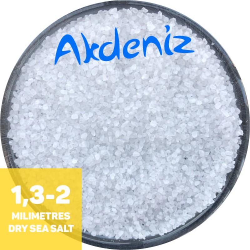 AKDENIZ®, соль пищевая морская, средняя (помол 2: 1,3 мм — 2,0 мм), 25 кг.