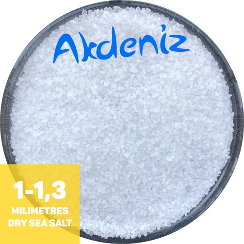 AKDENIZ®, соль пищевая морская, средняя (помол 1: 1,0 мм — 1,3 мм), 25 кг.