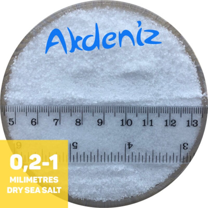 AKDENIZ®, соль пищевая морская, мелкая (помол 0: 0,0 мм — 1,0 мм), йодированная, 50 кг.