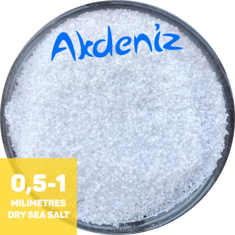 AKDENIZ®, соль пищевая морская, мелкая (0,5 мм — 1 мм), 25 кг.