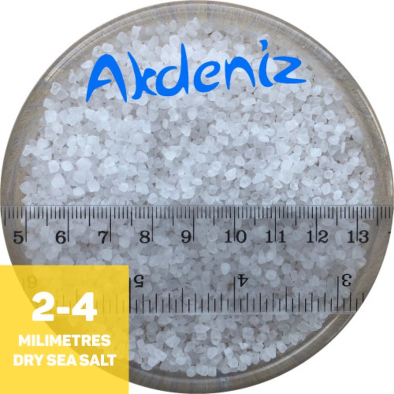 AKDENIZ®, соль пищевая морская, крупная (помол 3: 2,0 мм — 4,0 мм), 25 кг.