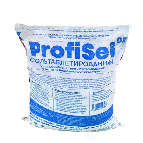 profisel 25 kg соль таблетированная задняя часть мешка bag back 1-1
