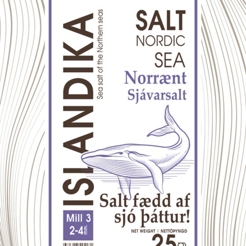 ISLANDIKA®, соль пищевая морская, крупная (помол 3: 2,0 мм — 4,0 мм), 25 кг.