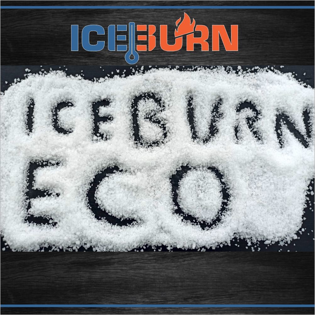 Реагент противогололедный ICEBURN ECO (до -25 °C), соль специальная техническая NaCl до 99%, белый галит, ведро 3 кг.