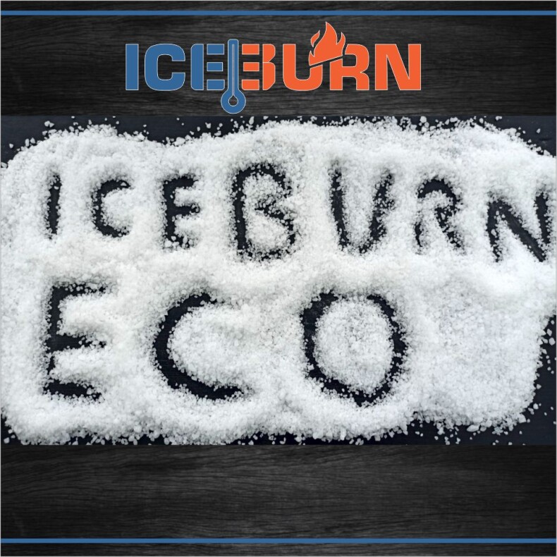 Реагент противогололедный ICEBURN ECO (до -25 °C), соль специальная техническая NaCl до 99%, белый галит, мешок 10 кг
