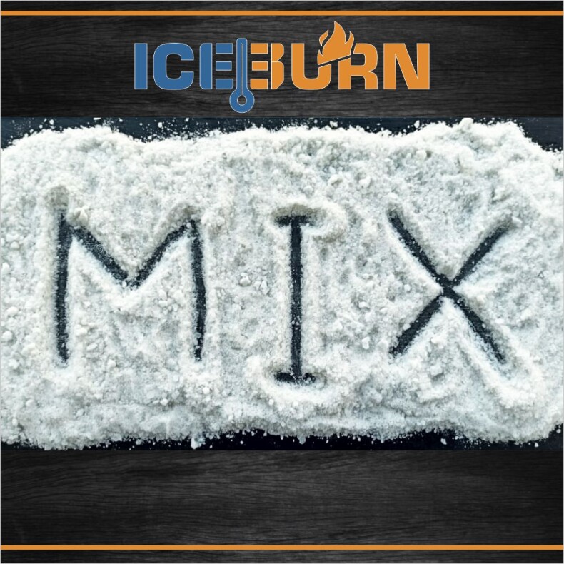 ICEBURN MIX, Реагент противогололедный (до -25 °C), пескосоль, пескосоляная смесь 90% соли, 10% песка, мешок 25 кг