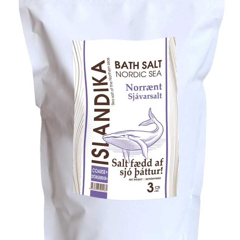 Соль специальная для ванн, природная морская соль, крупная гранула, ISLANDIKA (Исландика), пачка 3 кг.