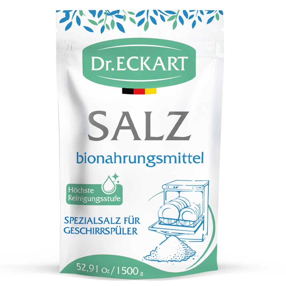 Соль для посудомоечных машин крупнокристаллическая, Dr. Eckart, пачка 1,5 кг.