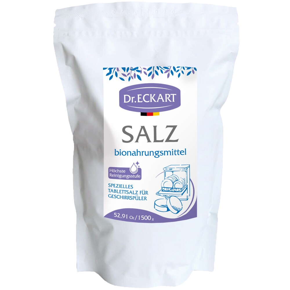 Соль для посудомоечных машин таблетированная, Dr. Eckart, пачка 1,5 кг.
