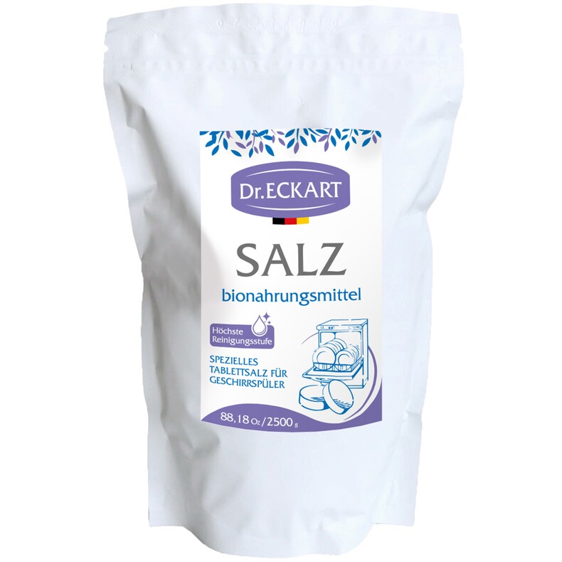 Соль для посудомоечных машин таблетированная, Dr. Eckart, пачка 3 кг.