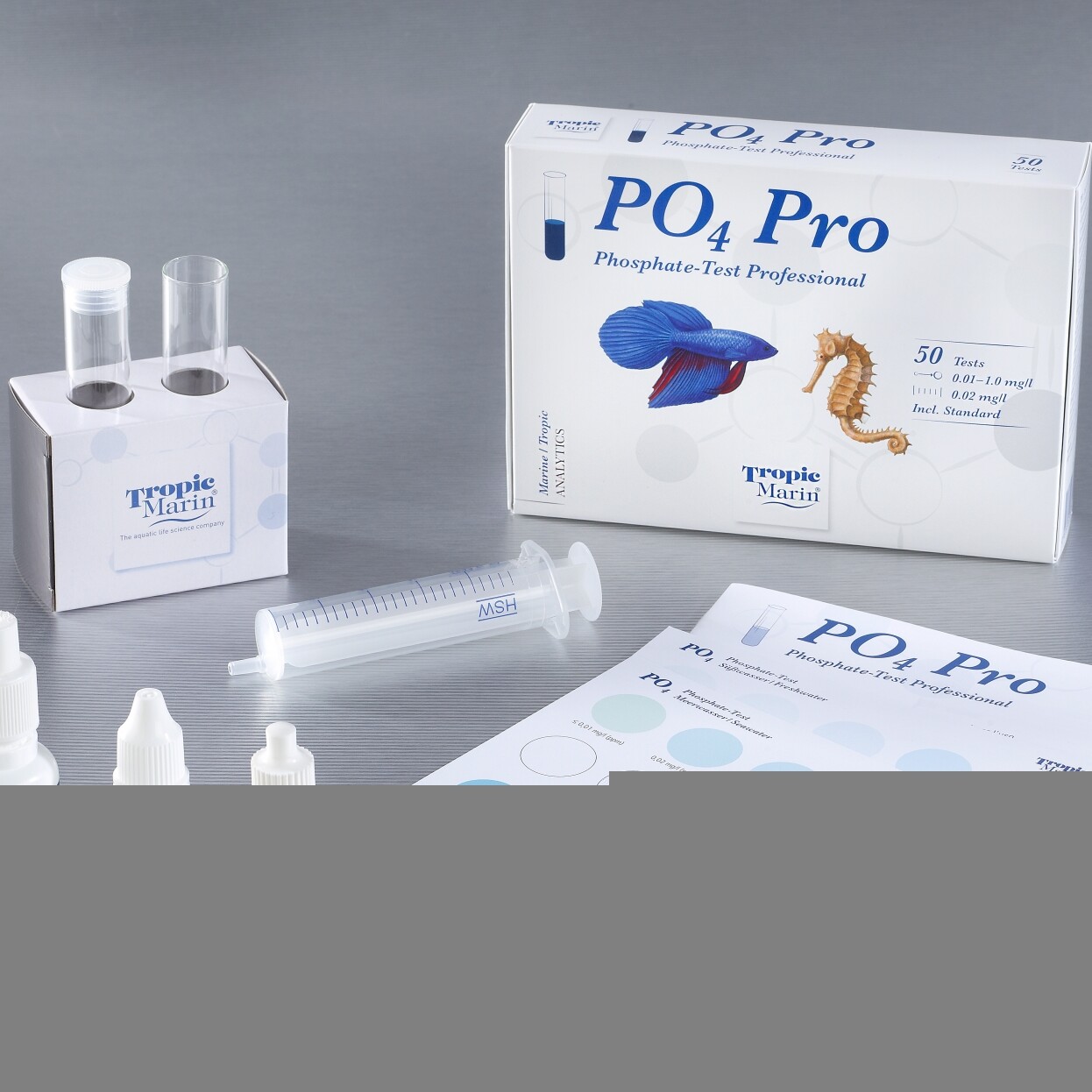 Tropic Marin® , тест для воды PO4 PRO (фосфат, профессиональный), для Аквариумов и Океанариумов, (Германия)