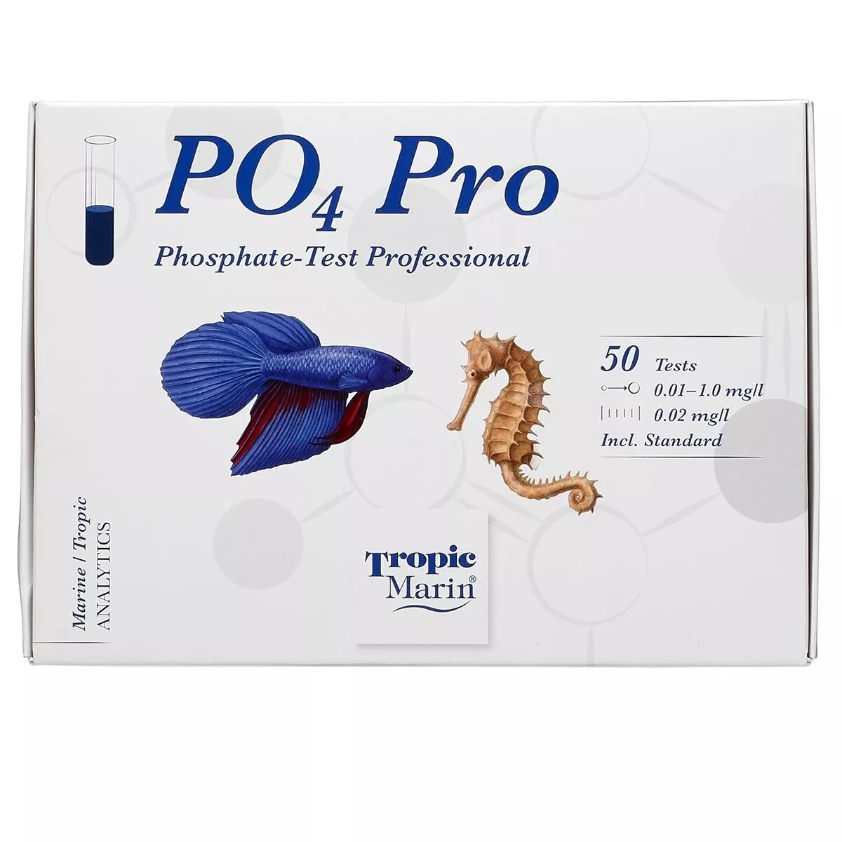 Tropic Marin® , тест для воды PO4 PRO (фосфат, профессиональный), для Аквариумов и Океанариумов, (Германия)