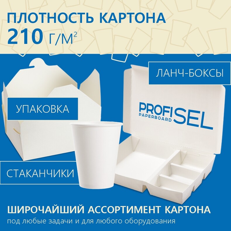 Ламинированный картон ProfiSel Paperboard, беленый, профессиональный, 210 г/м² (GSM)
